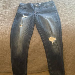 Express jeans, legging high rise, dark wash